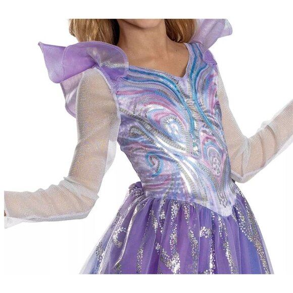 NBCUniversal Girls' Wicked Glinda Upland "For Good" Deluxe Costume Dress S/M/Lg - Picture 3 of 16